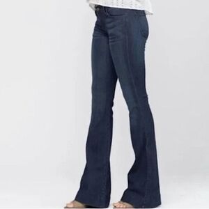 JUDY BLUE Dark Blue Fitted Trouser Flare Jeans Size 5 l 27 Nwt